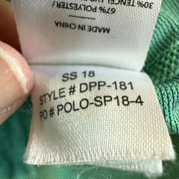 Rhone Delta Pique Polo Men's Performance DPP-181 Green L Athleisure Athletic - Picture 6 of 9